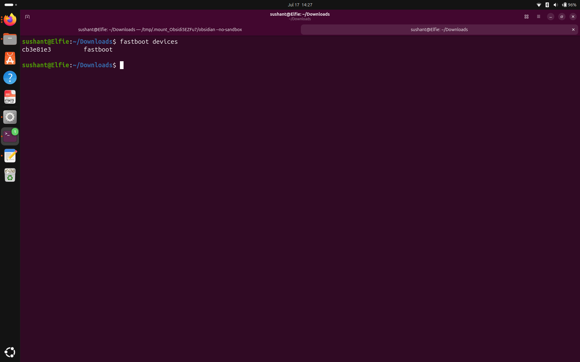 fastboot devices